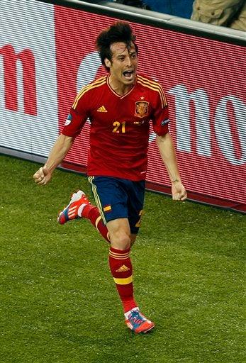 Al minuto 14 David Silva abrió el marcador para España l AP