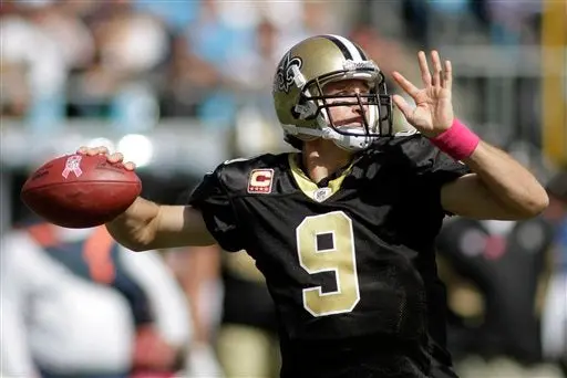 El quarterback de Santos de Nueva Orleans, Drew Brees. FOTO: AP