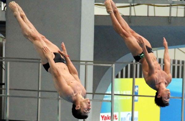 En el mundial de natación que se realiza en China, los clavadistas mexicanos obtuvieron el bronce. FOTO: MEXSPORT