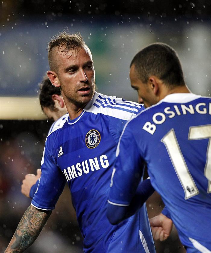 Festejan gol en duelo de la Premier League frente al Manchester City. FOTO: EFE