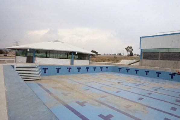 La Unidad Deportiva San Martín Texmelucan, en Puebla está inconclusa. (FOTO: ÓSCAR RAMÍREZ)