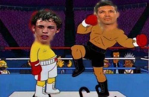 Chávez Jr como Homero Simpson | INTERNET