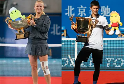 Djokovic y Wozniacki se coronan en Abierto de China
