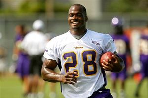Adrian Peterson, listo para jugar contra Jacksonville