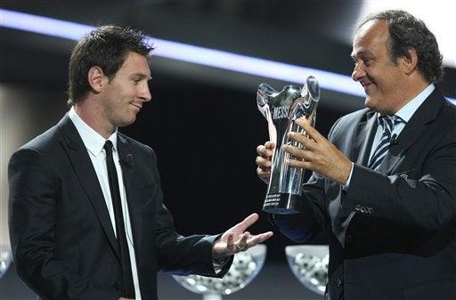 Messi se lleva el Balón de Oro al mejor jugador de Europa. FOTO: EFE