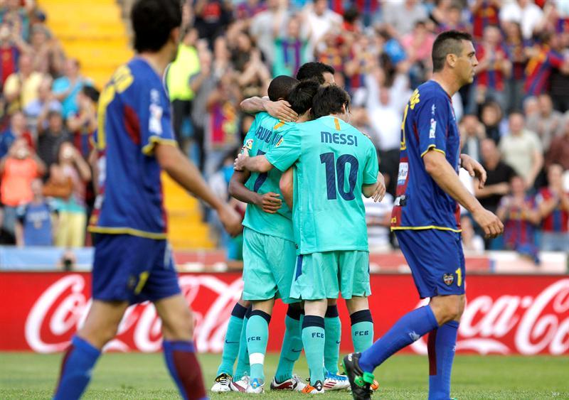 Barcelona empatan 1-1 con Levante y  conquista la Liga de nuevo (FOTO: EFE)