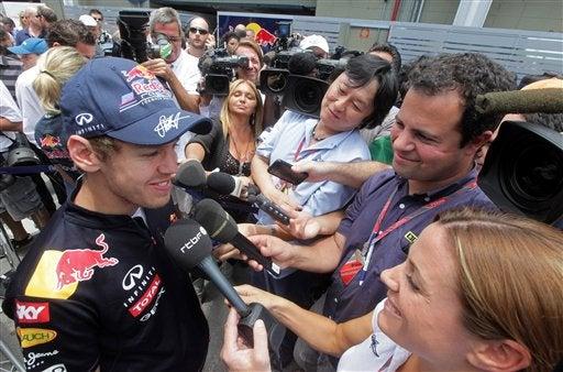 El alemán Sebastian Vettel en su encuentro con los medios de comunicación. FOTO: AP