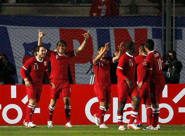 El equipo inca festeja la anotación. FOTO: AP