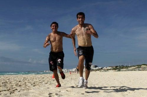 Chelito y Nery Cardozo bromearon todo el día | DANIEL GÁMEZ
