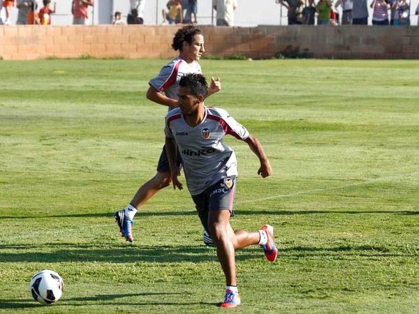 Andrés Guardado tuvo su primer entrenamiento con el Valencia l CORTESIA