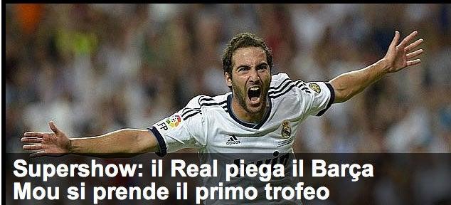 LA GAZZETTA en portada puso a Higuaín artifice del primer gol