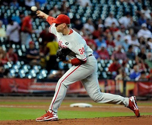 Roy Halladay lanzó una blanqueada de seis hits. FOTO: AP