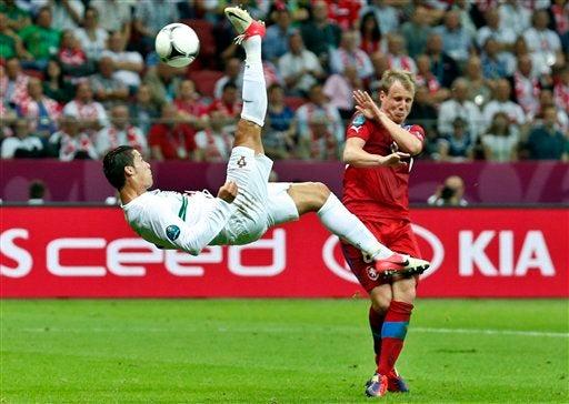 Lo más destacado de la primera mitad fue la chilena de Cristiano Ronaldo l AP