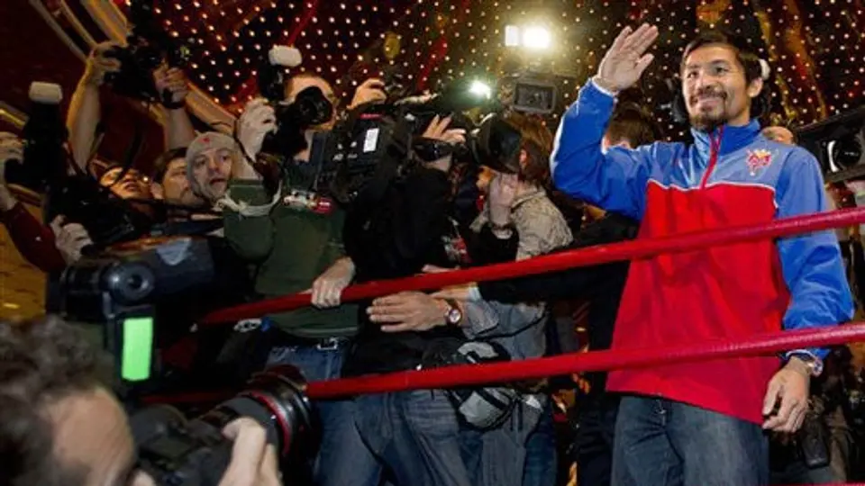 Pacquiao arribó a Las Vegas