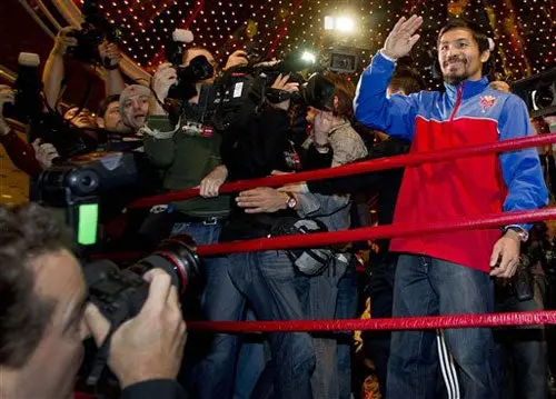 Pacquiao arribó a Las Vegas