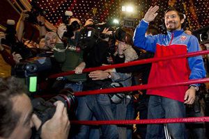 Pacquiao arribó a Las Vegas