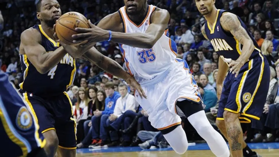 Durant brilló en la victoria del Thunder sobre Pacers