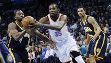 Durant brilló en la victoria del Thunder sobre Pacers