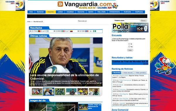 En el diario Vanguardia se destaca la responsabiñodad de la eliminación de Colombia
