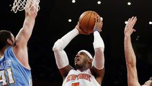 Carmelo Anthony se destapa con 34 puntos en victoria de los Knicks