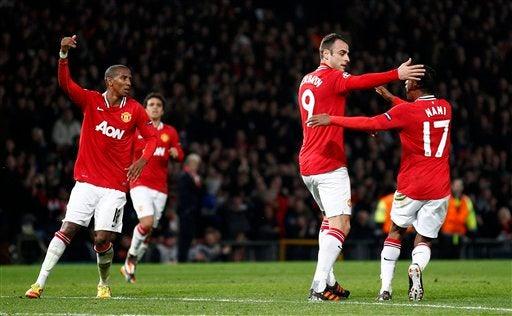 Berbatov igualó el marcador al minuto 30. FOTO: AP