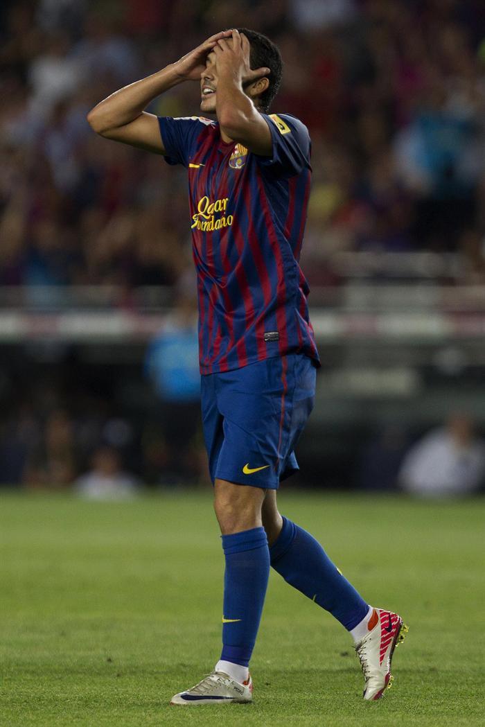 Pedro se lamenta al fallar. FOTO: EFE
