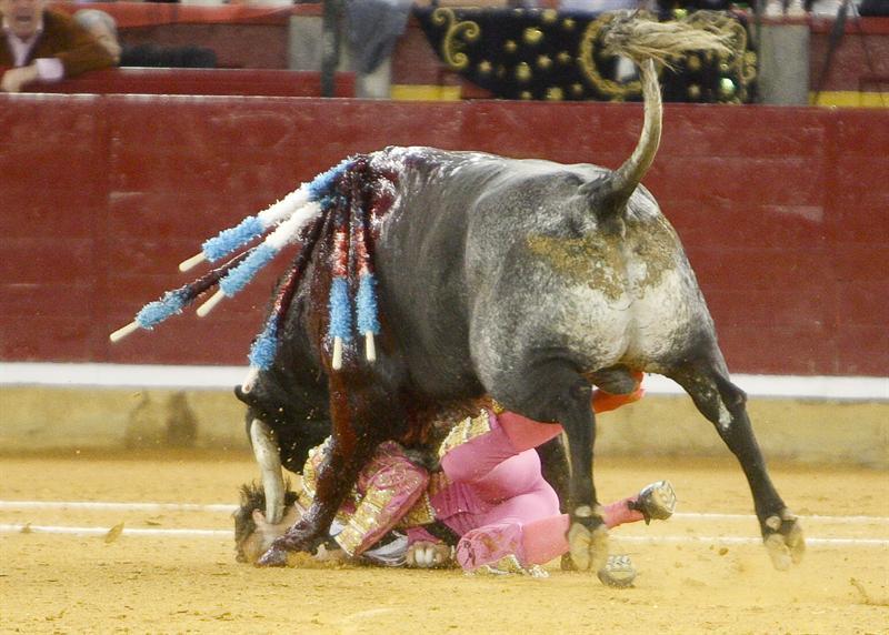 El astado hirió al matador en el pómulo izquierdo