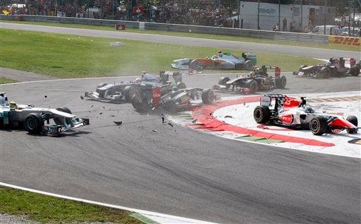 Choque de Vito Antonio Liuzzi. FOTO: AP