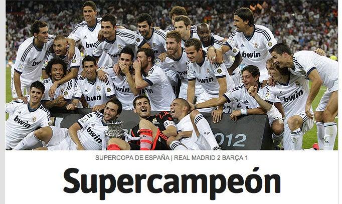 El diario AS resaltó la novena Supercopa del club merengue