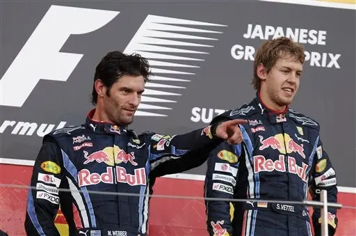 Vettel y Webber logran el 1-2 en el Gran Premio de Japón de F1