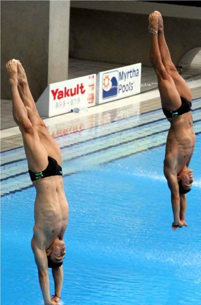 En trampolín de tres metros sincronizados lograron el bronce. FOTO: MEXSPORT
