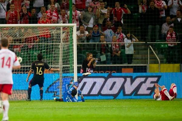 Pawel Brozek abrió el marcador al minuto 26. FOTO: CÉSAR VICUÑA