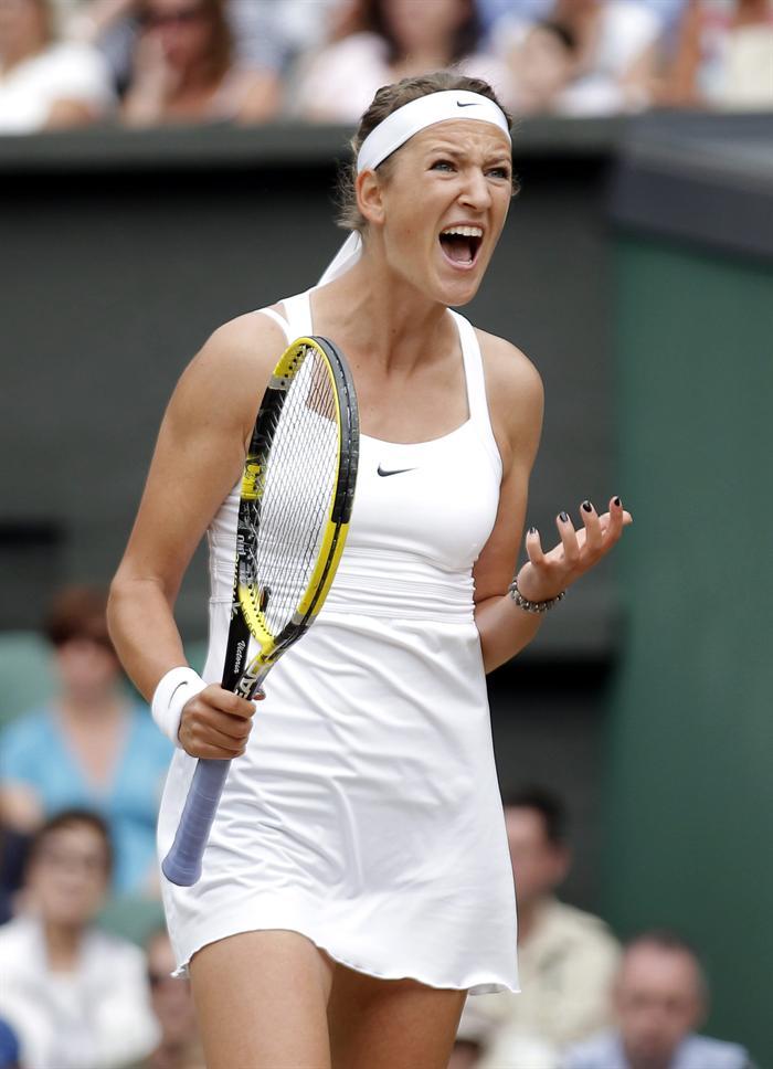 La bielorrusa Victoria Azarenka cae ante Petra Kvitova 6-1, 3-6 y 6-2. FOTO: EFE