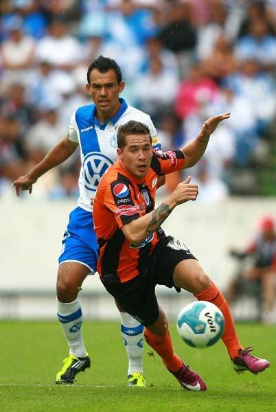 Puebla anotó aventajó con dos goles al primer tiempo. FOTO: MESPORT