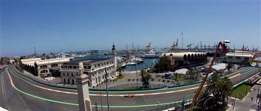 El circuito urbano de Valencia será el escenario para el Gran Premio. FOTO: AP