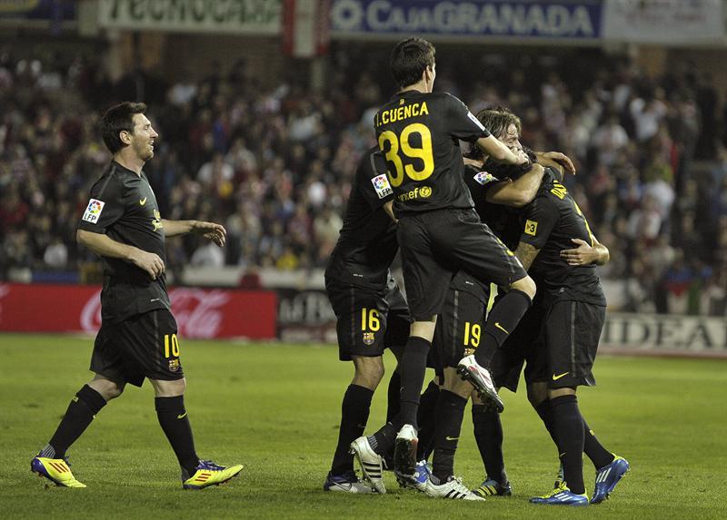 Con gol de Xavi al minuto 33, Barcelona vence a Granada. FOTO: EFE