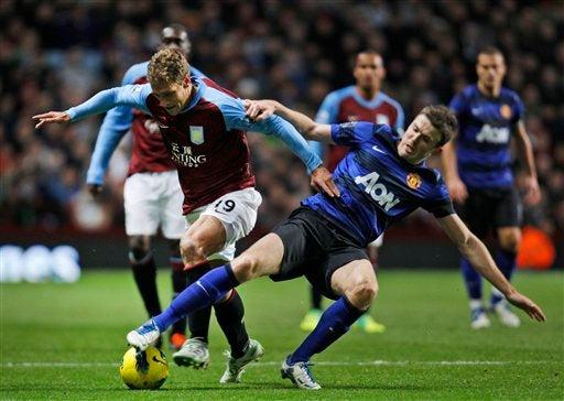 Manchester United venció por lo mínimo al Aston Villa, en actividad de la Liga Premier.