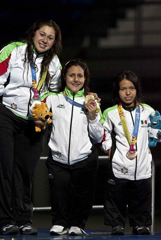 Vianney Trejo, Doramitzi González y Karina Domingo consiguieron el 1-2-3. FOTO: MEXSPORT
