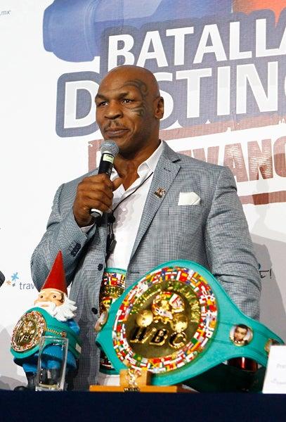 El ex campeó del mundo Mike Tyson durante una conferencia de prensa en México | Óscar Ramírez