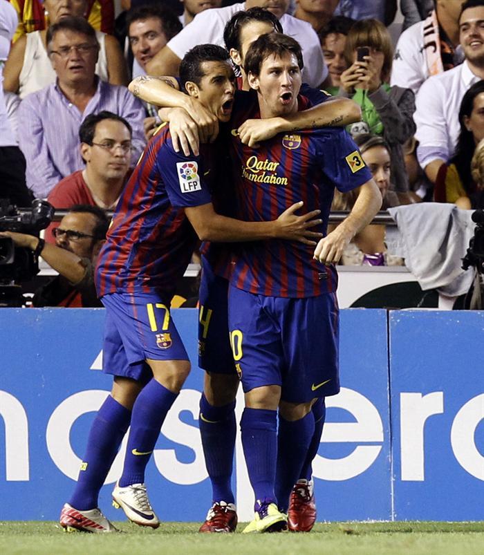 Valencia inció fuerte el encuentro ante el Barça. FOTO: EFE