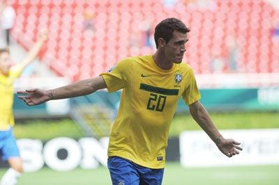 Leo celebra su gol ante Ecuador. FOTO: EVA BECERRA