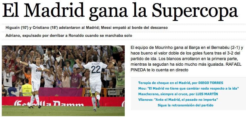 EL PAÍS hizo apunte sobre el primer título que ganó el Madrid