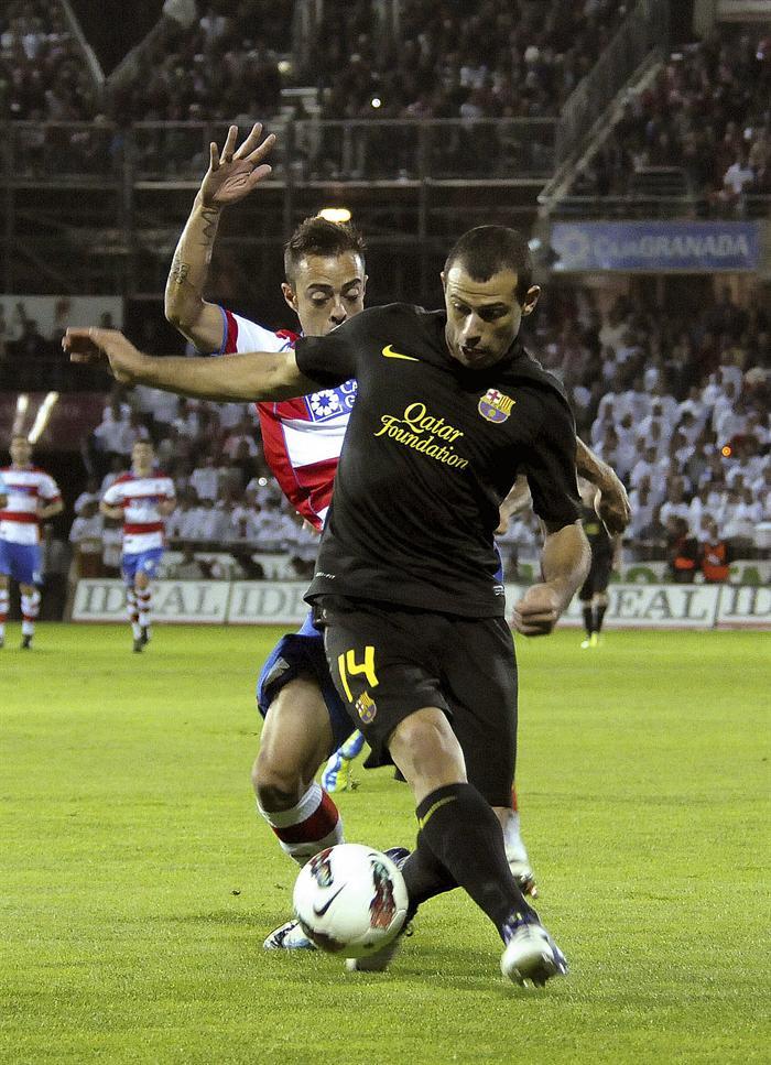 Con gol de Xavi al minuto 33, Barcelona vence a Granada. FOTO: EFE