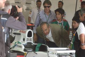 Calderón visita a Checo en Austin