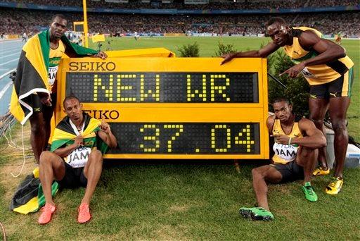 En la competencia cerraron la marca a los  37.04 segundos. FOTO: AP