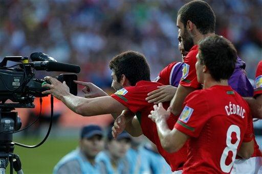 Portugal celebró su triunfo. FOTO: AP
