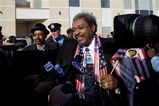 Don King habló con los medios de comunicación. FOTO: AP