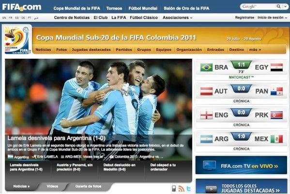 Lamela desnivela para Argentina, se lee en la página de la FIFA.