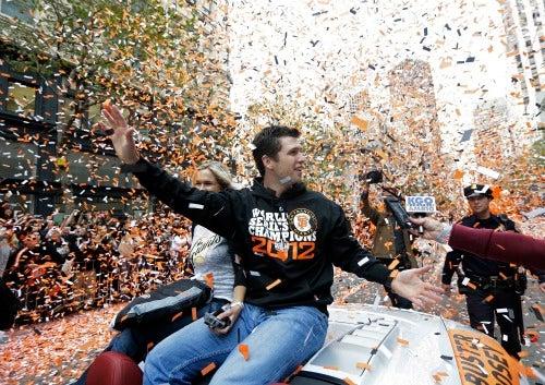 Los jugadores disfrutaron el desfile | AP