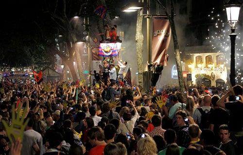 La algarabía de los catalanes fue total (FOTO: EFE)